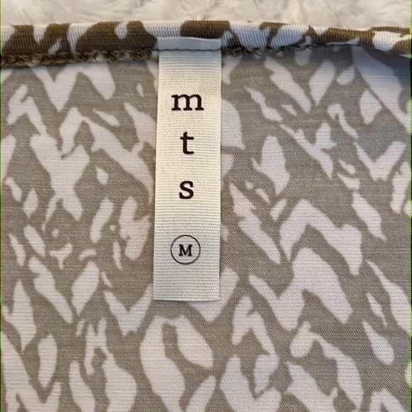 mts Womens Green Rust Burgandy V-Neck Swing Dress Size Medium - Picture 6 of 7